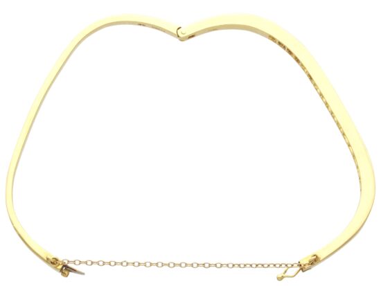 ruby and diamond yellow gold bangle open