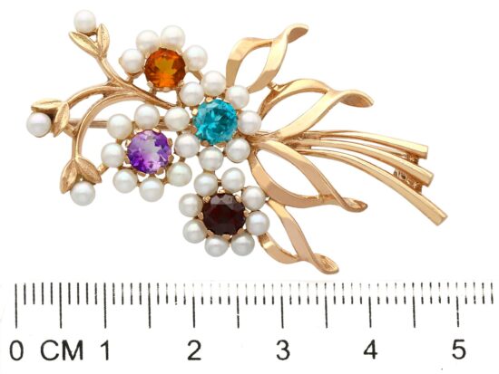 Antique Gemstone Brooch Measurements