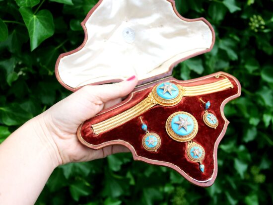 Antique Turquoise Jewellery Set Boxed