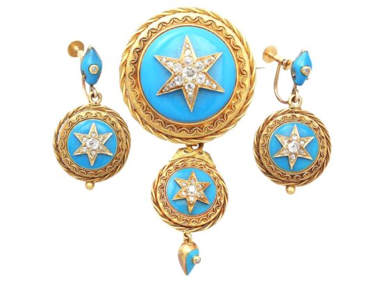 arly Victorian Turquoise Jewellery Set