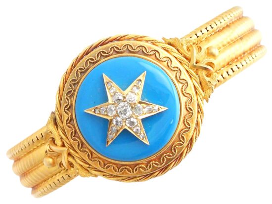 Turquoise Diamond Bracelet Front Detail