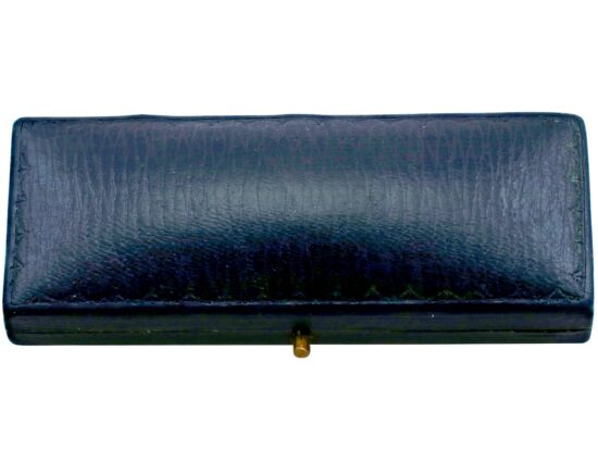 Sapphire and Diamond Bar Brooch box closed