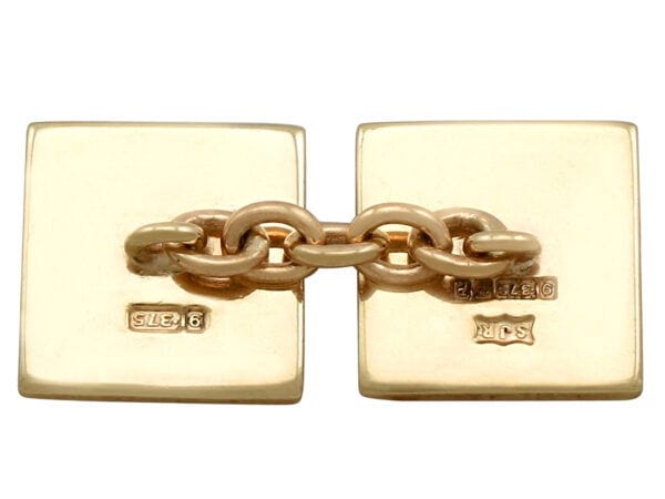 Vintage Cufflinks Reverse Back View