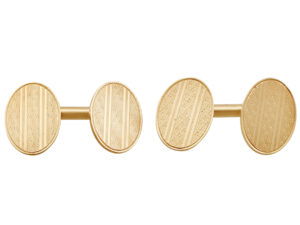 Vintage Oval 9 ct Yellow Gold Cufflinks