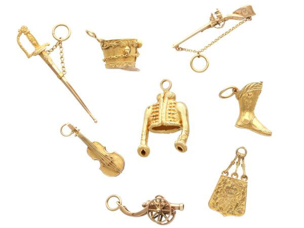 French Hussar Yellow Gold Charm Set