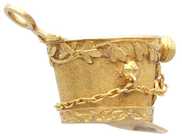 Napoleonic Hussar Hat Gold Charm Front
