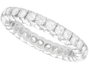 Vintage Diamond Eternity Ring in White Gold