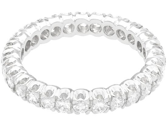 Vintage Diamond Eternity Ring in White Gold