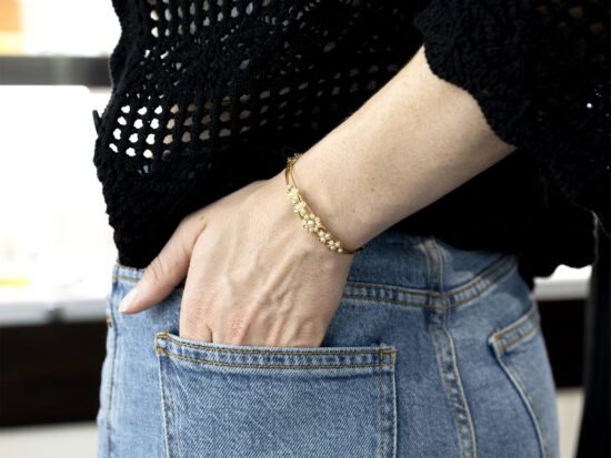 Seed Pearl Bangle Worn