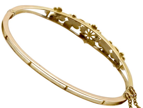 Antique Victorian Pearl Bangle Reverse View