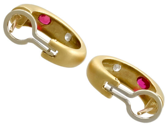 ruby and diamond earrings