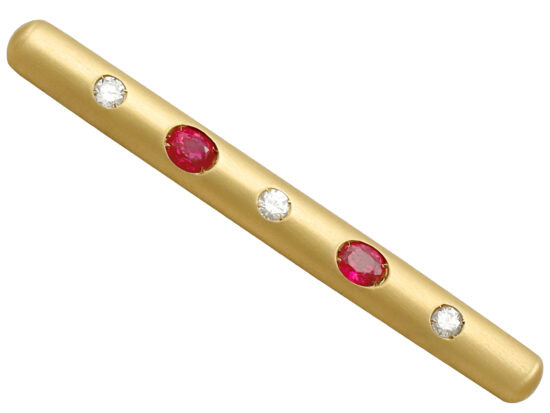 ruby and diamond brooch