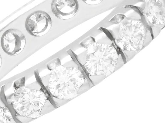 White Gold & Diamond Eternity Ring close up