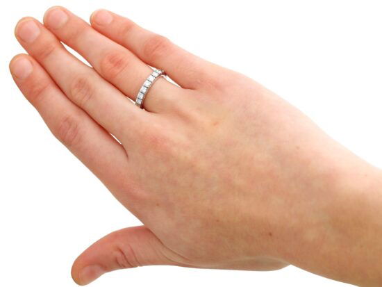 wearing White Gold & Diamond Eternity Ring