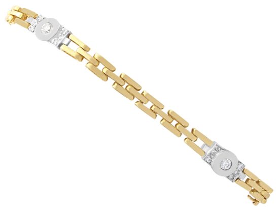 Vintage Diamond Yellow Gold Bracelet