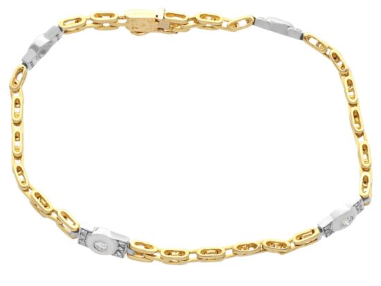 18ct Yellow Gold Diamond Bracelet