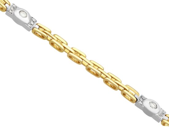 Diamond Gold Bracelet Angled View