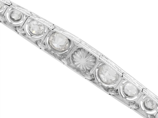 underside of diamond and pearl line bracelet