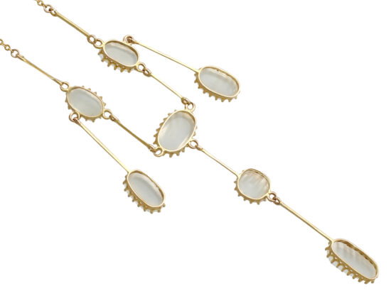 Antique Moonstone Necklace reverse