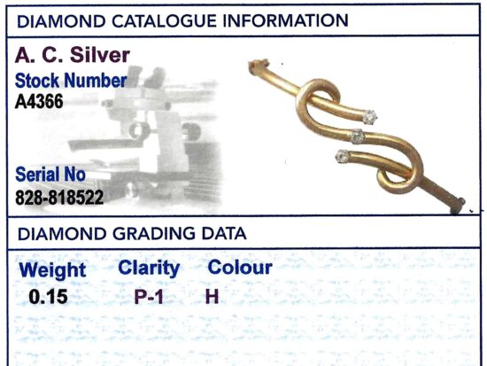 Diamond Grading Card With Bangle