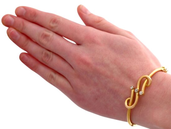 Victorian Gold Bracelet Wrist View