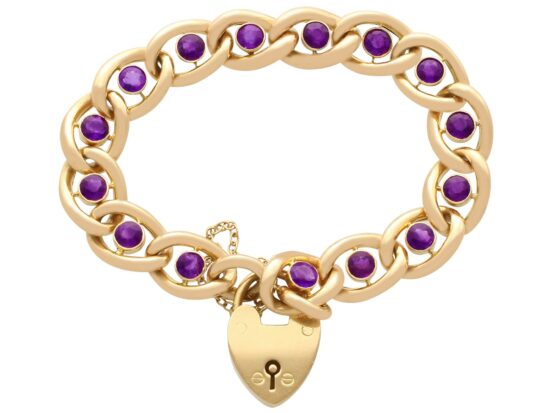 Victorian Amethyst Yellow Gold Bracelet
