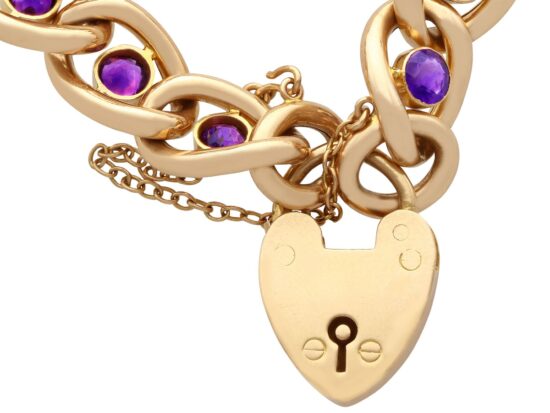 Heart Padlock Bracelet Clasp Closed