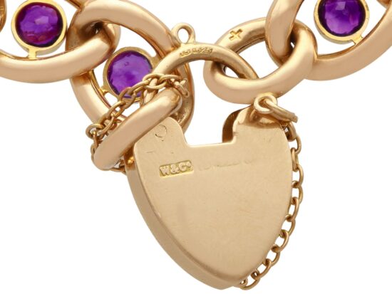 Gold Heart Padlock Clasp Detail