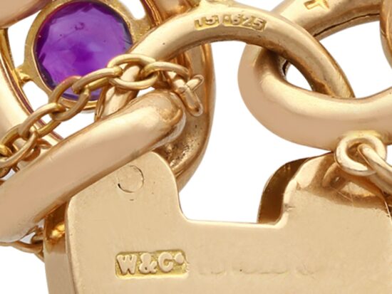 Victorian Padlock Bracelet Close Up