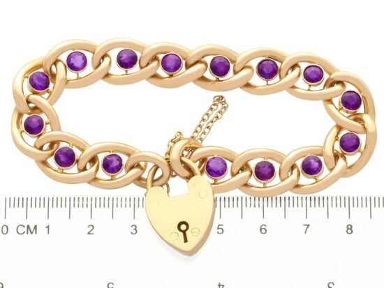 Amethyst Bracelet Measurement With Ruler