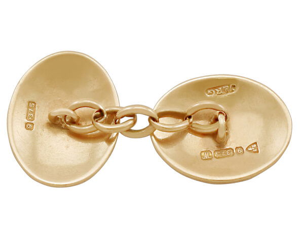 Antique Rose Gold Cufflinks Reverse