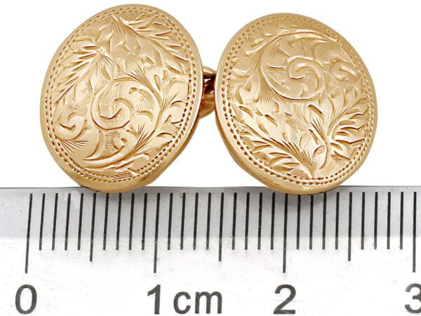 Rose Gold Cufflink Size Reference