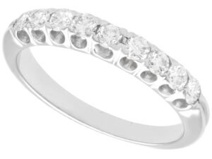 Vintage Half Eternity Ring in White Gold