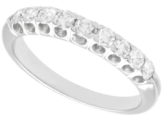 Vintage Half Eternity Ring in White Gold