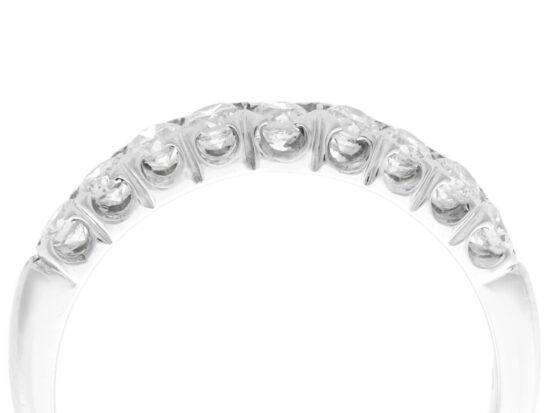 setting fo Vintage Half Eternity Ring in White Gold