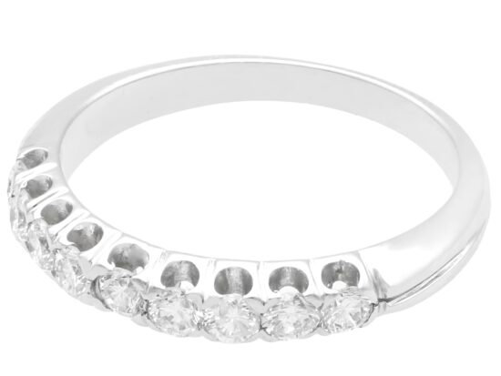 Vintage Half Eternity Ring in White Gold