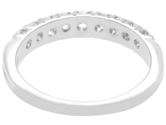 Vintage Half Eternity Ring in White Gold back