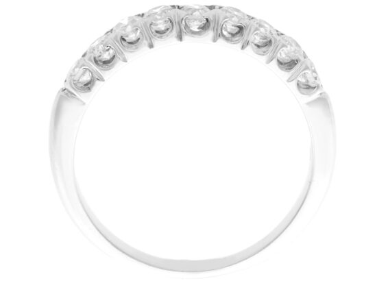 Vintage Half Eternity Ring in White Gold