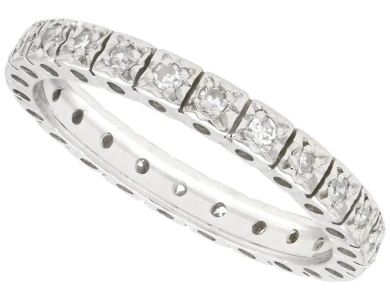 Vintage 18ct White Gold Full Eternity Ring