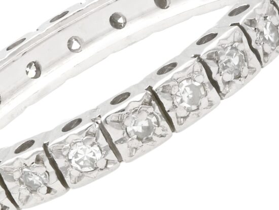 Vintage 18ct White Gold Full Eternity Ring