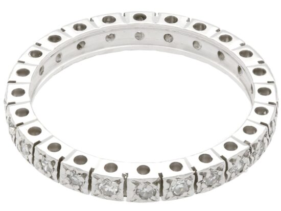 Vintage 18ct White Gold Full Eternity Ring