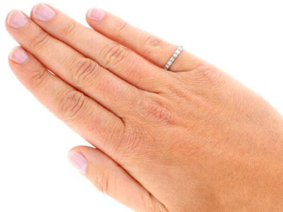 wearing Vintage 18ct White Gold Full Eternity Ring
