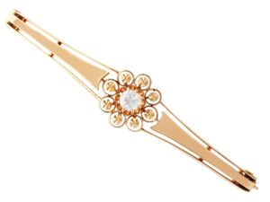 Victorian Diamond Rose Gold Bangle