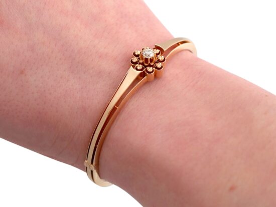 Antique Diamond Bangle Wearing Shot