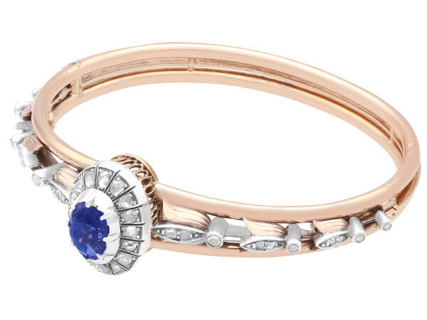Antique Sapphire Bracelet Angled View