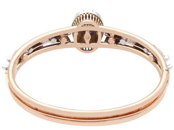 Sapphire Diamond Bangle Reverse View