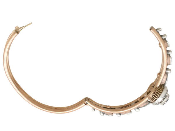 Sapphire Diamond Bangle Open
