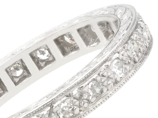 Full Diamond Eternity Ring Platinum