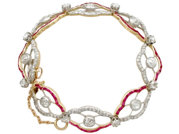 Antique Ruby and Diamond Bracelet