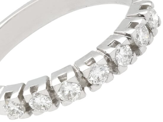 Seven Stone Diamond Eternity Ring close up